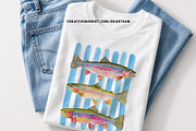 Watercolor Trout Fish Clipart, a Decorative Illustration by OKArtHub (Thumbnail 2 of 8)