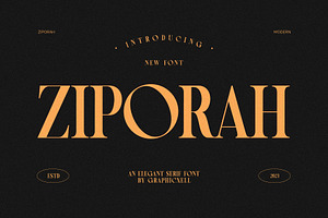Ziporah Elegant Serif Font, a Serif Font by Graphicxell