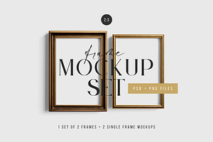 2:3 Metallic Frame Mockup Set 02