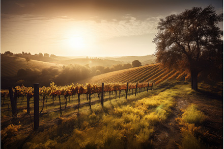 vineyard, with rows of vines and, a Nature Photo by Sergey Kotenev