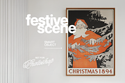 A1 Frame Festive Minimalist Mockup, an Advertising Mockup by WasMockups (Thumbnail 2 of 6)