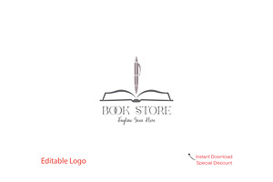 Elegant Book Logo Design, a Branding & Logo Template by YUDesignStore