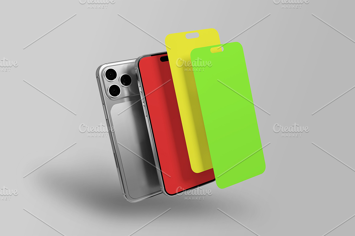 Floating Screen iPhone 17 Pro Mockup, an iPhone Mockup by Artlogs x Modaldesain (Photo 4 of 4)