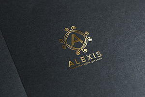 Alexis Letter Crest Logo