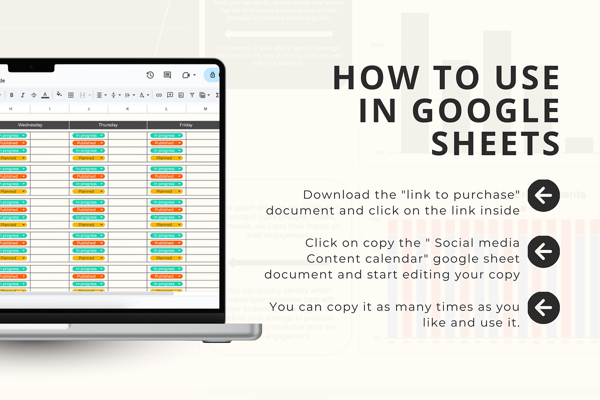 Google Sheet Podcast Content Planner, a Social Media Template by Marketello Studio (Photo 3 of 6)