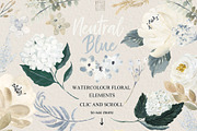 Neutral Beige Flowers Watercolor, a Texture Illustration by LABFcreations (Thumbnail 13 of 15)