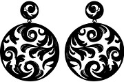 Elegant Earrings SVG Collection, an Object Graphic by Designer_Momina (Thumbnail 13 of 13)