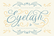 Eyelash - Decorative Script Font, a Script Font by Invasi Studio (Thumbnail 1 of 11)