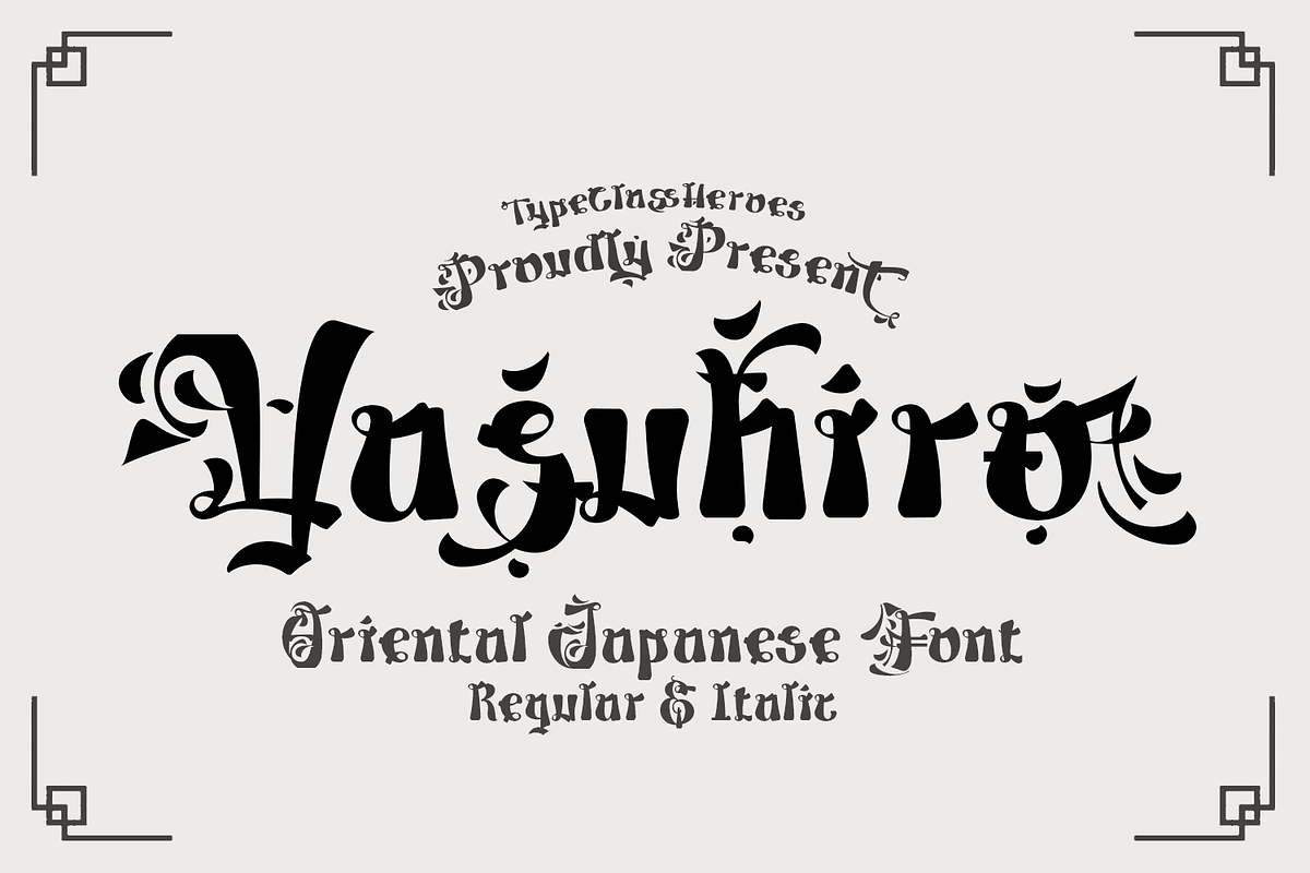 Yasuhiro - Orieantal Japanese Font, a Blackletter Font by TypeClassHeroes (Photo 1 of 10)