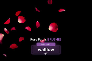 Falling Rose Petals Photoshop Brush