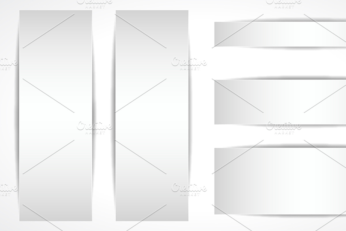 Blank Web Banners Vectors
