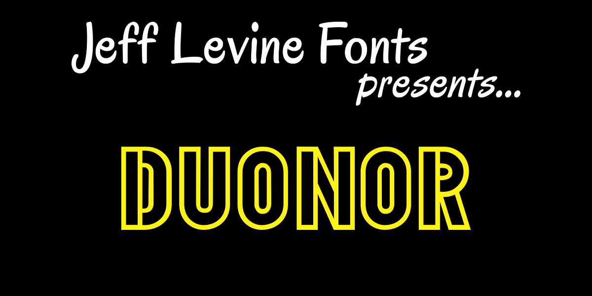 Duonor JNL, a Sans Serif Font by Jeff Levine Fonts