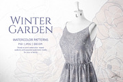 Winter garden | Watercolor patterns, a Pattern Graphic by Tanya Vollar (Thumbnail 9 of 9)