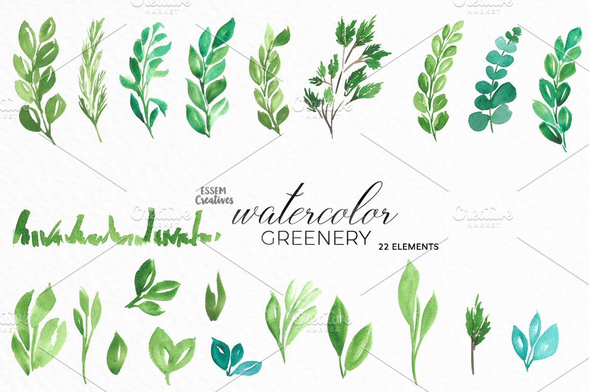 Bundle - Tropical Watercolor Leaves, an Illustration by Essem Creatives (Photo 3 of 26)