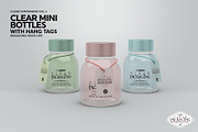 Clear Mini Bottle Set Mockup, a Cups & Container Mockup by INCDesign (Thumbnail 5 of 7)