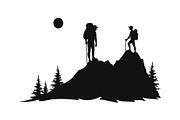 Adventure Hiking Silhouette Bundle, an Object Graphic by Designs_River (Thumbnail 14 of 16)
