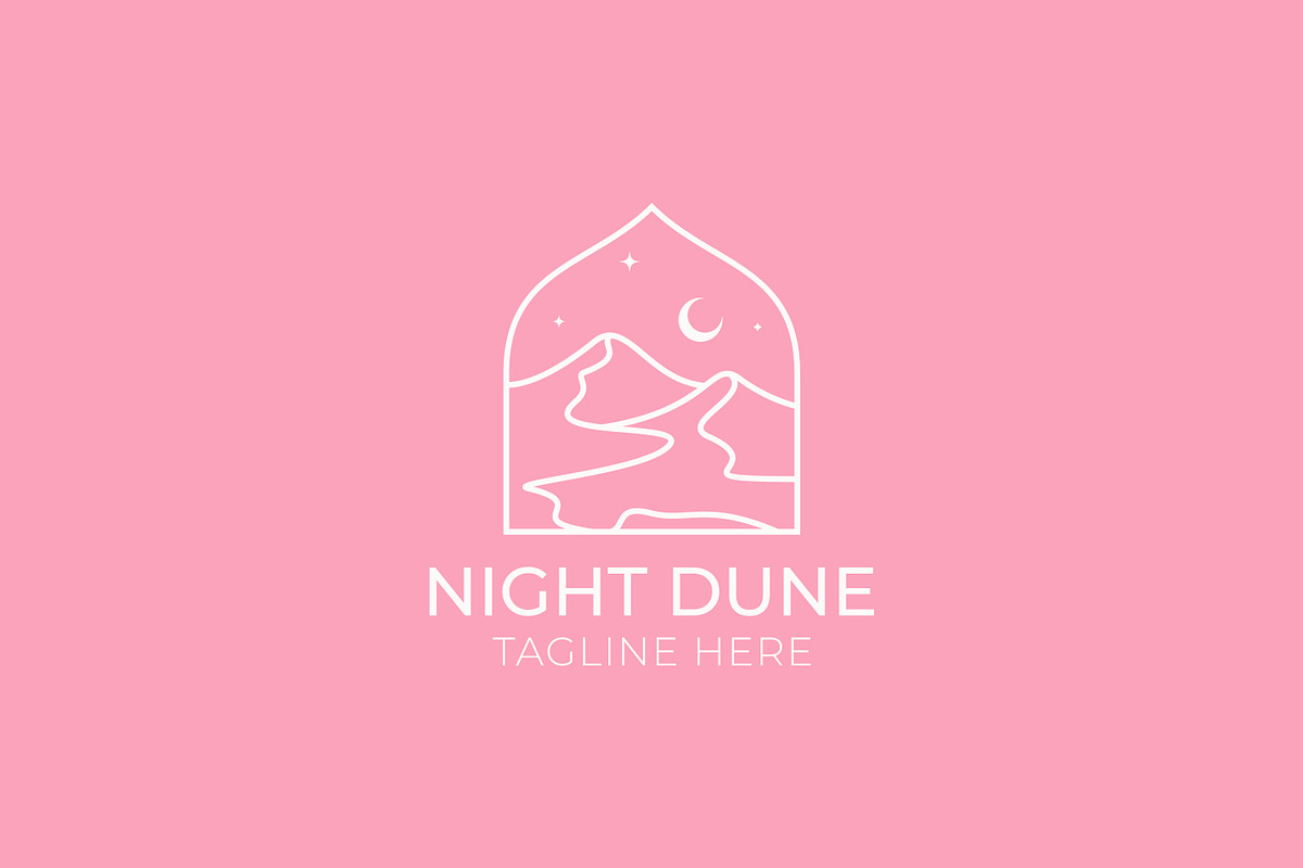 Abstract Logo Night Dune Desert, a Branding & Logo Template by Signatoro (Photo 2 of 3)