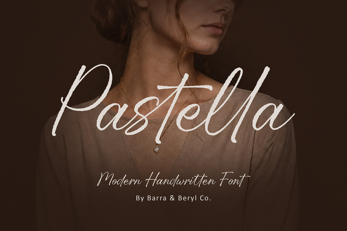 Pastella // Modern Handwritten Font, a Script Font by Barra & Beryl Co. (Photo 1 of 13)
