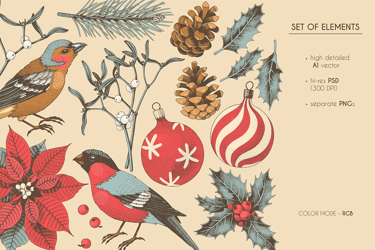 Hand Drawn Christmas, a Pattern Graphic by GreyLilac (Photo 4 of 9)