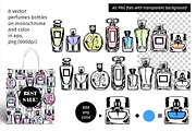 Hand drawn Perfume bottles set, an Object Illustration by Lina's store (Thumbnail 2 of 4)