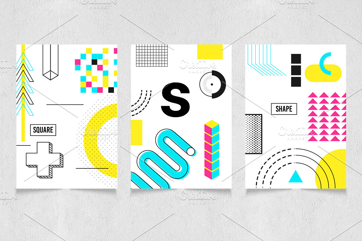 Neon geometric shape,poster,patten, an Object Graphic by Iryna Danyliuk (Photo 13 of 17)