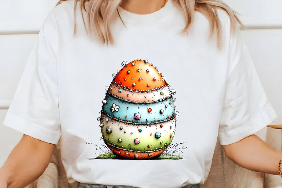 Whimsical Easter Egg Clipart, an Illustration by designcity5 (Photo 5 of 5)