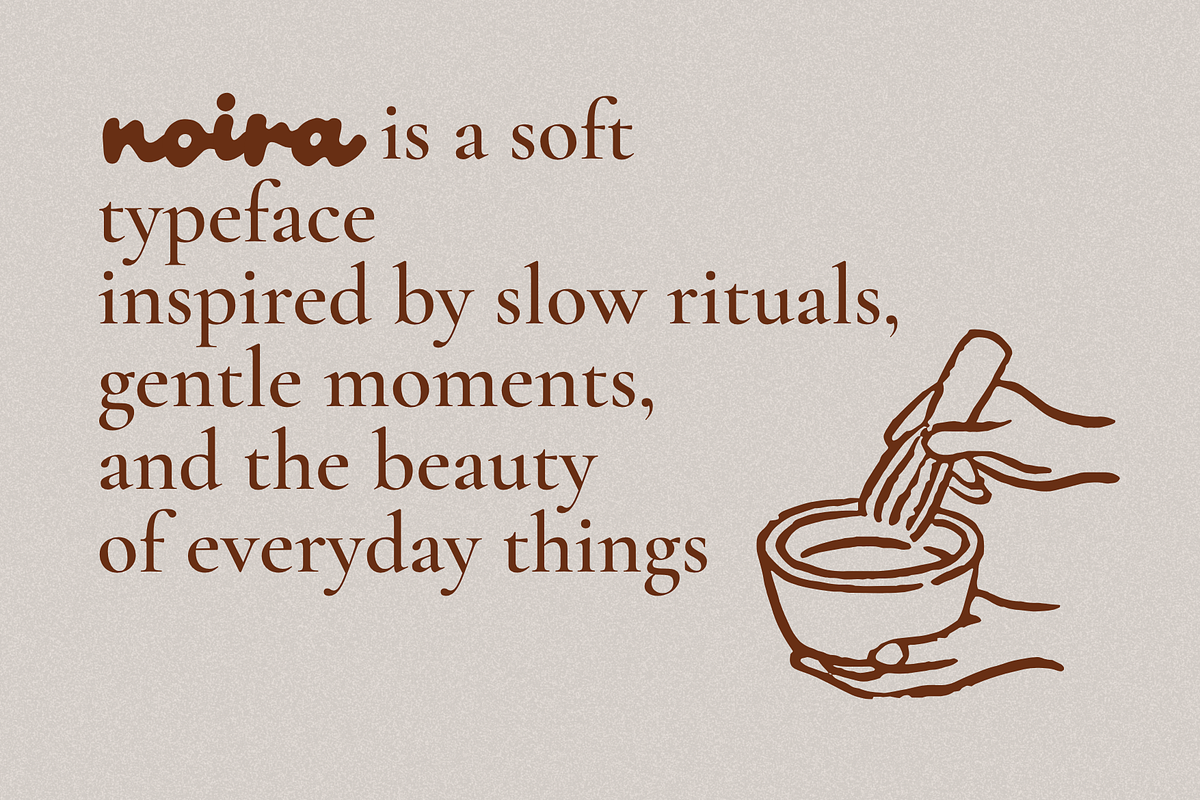 Noira – Soft Organic Display Font, a Script Font by Creacy Studio (Photo 2 of 8)