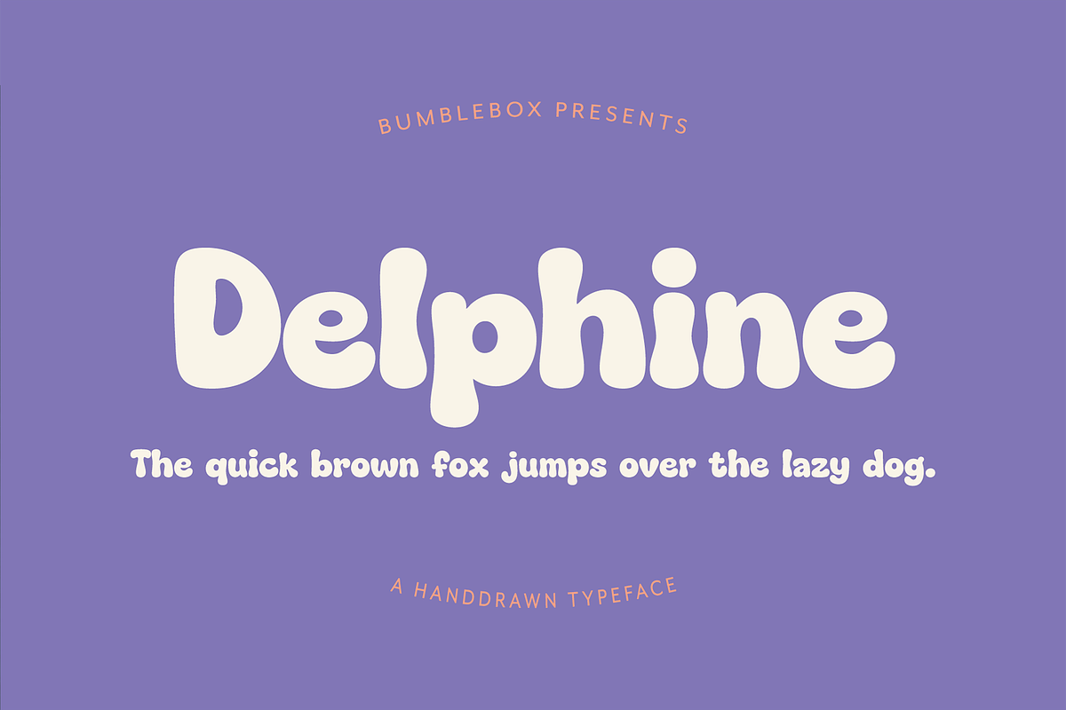Delphine - Handwritten Bubble Font, a Handwritten Font by The Bumble Box (Photo 1 of 4)