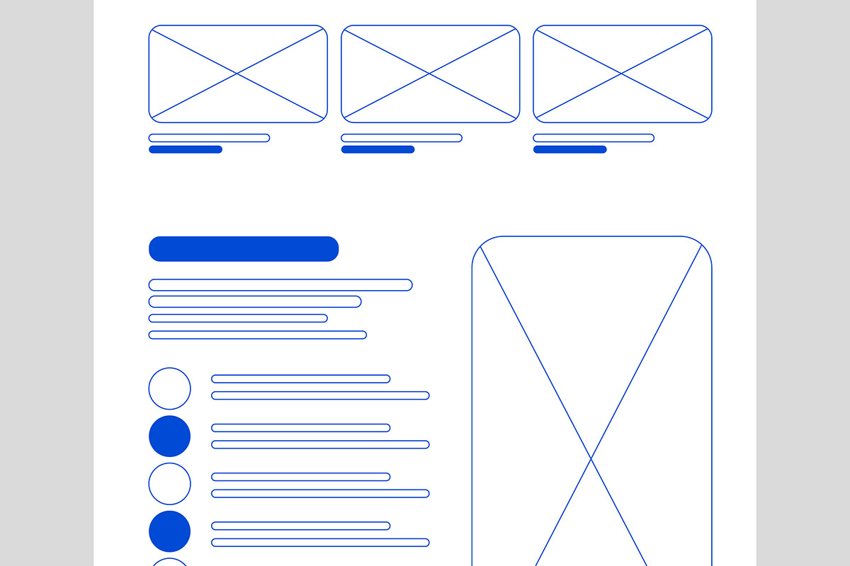 Line Wireframe Landing Page, a Landing Page Template by ContestDesign (Photo 4 of 6)
