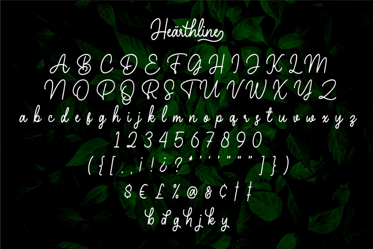 Hearthline - Monoscript Font preview 8