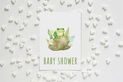Watercolor Frogs Clipart PNG, an Animal Illustration by NataliArkushArt (Thumbnail 5 of 13)