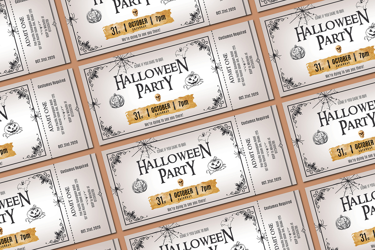 Halloween Ticket, an Invitation Template by Amit Debnath (Photo 6 of 6)