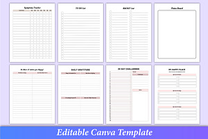 2024 Anxiety Journal Canva Templates