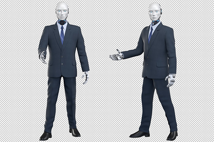Robot in suit