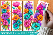 Flowers Bookmark Sublimation, an Illustration by SinaCreation (Thumbnail 3 of 3)