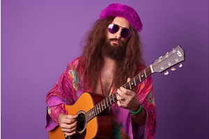 Stylish Hippie Sunglasses Music Play