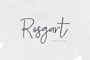 Rosgart, a Script Font by vuuuds