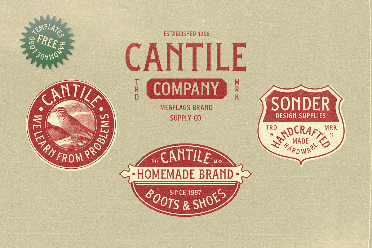 Cantile Vintage, a Sans Serif Font by Megflags (Photo 5 of 5)
