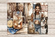 Fourth of July Junk Journal Page, a Person Illustration by GlamArtZhanna (Thumbnail 8 of 10)