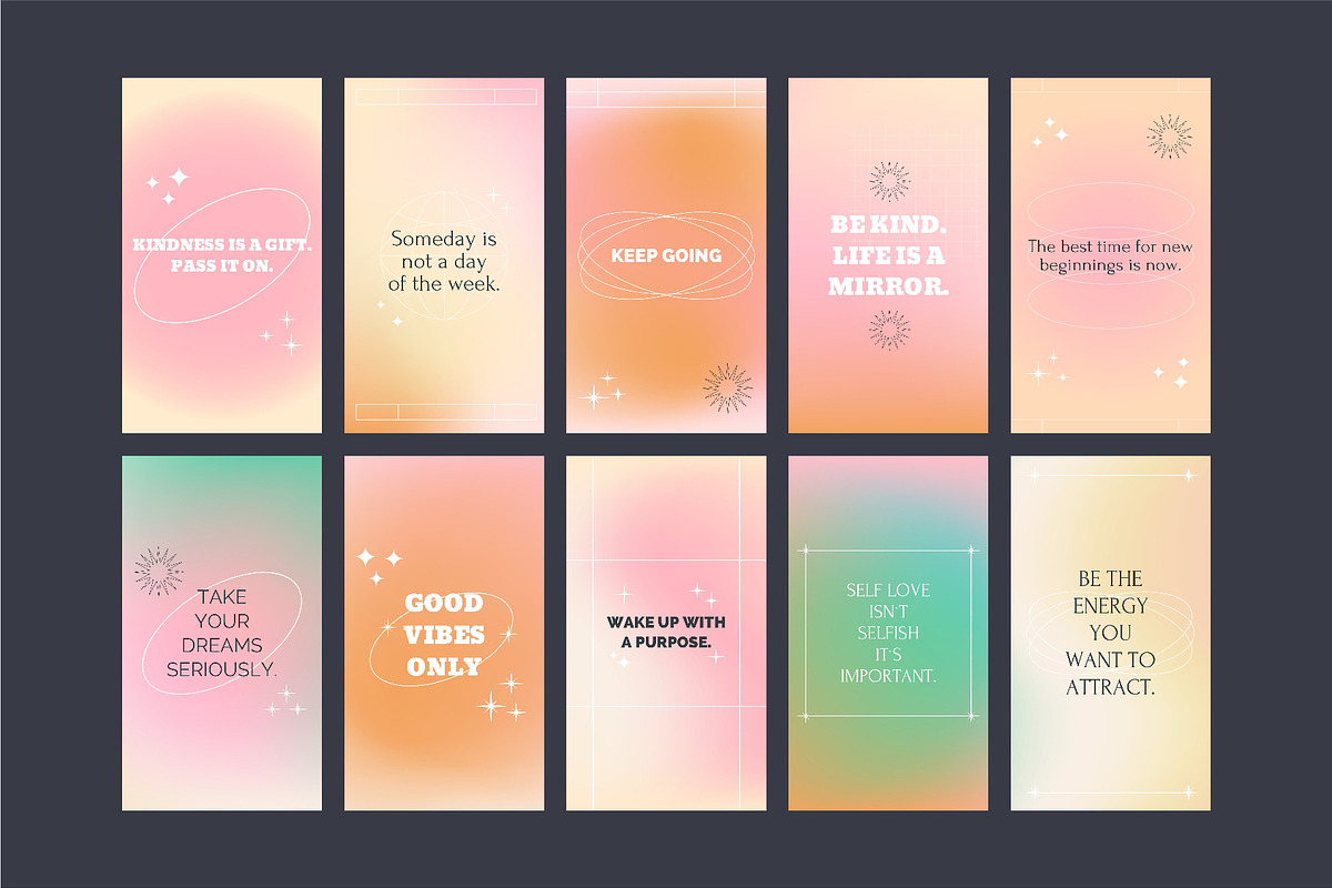 Canva Instagram Gradient Quotes, a Social Media Template by AnnArt (Photo 7 of 10)