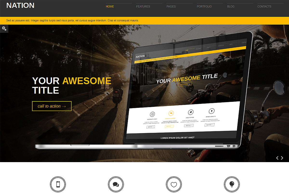 Nation Responsive Bootstrap Theme, a Bootstrap Template by IceTemplates (Photo 2 of 4)