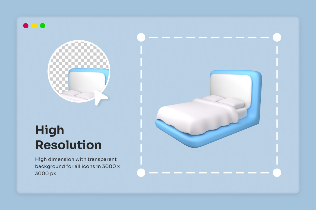 Modern Interior 3D Icon Pack, a Decorative Illustration by twinstd