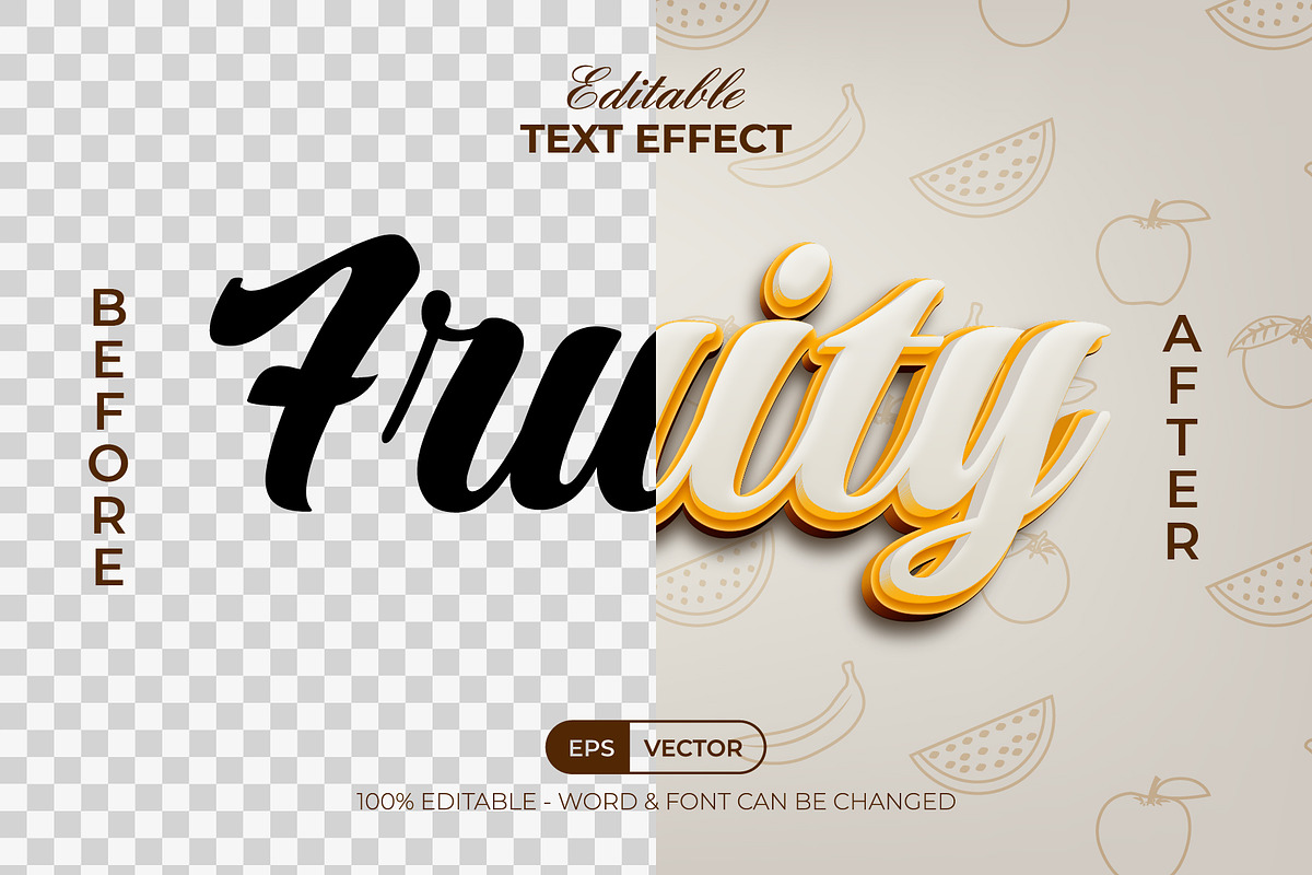 Fruity Text Effect 3D Style, a Layer Style Add-On by Mockmenot (Photo 2 of 2)