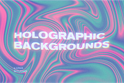 Holographic grainy backgrounds, a Background Graphic by Luna Studio (Thumbnail 2 of 10)