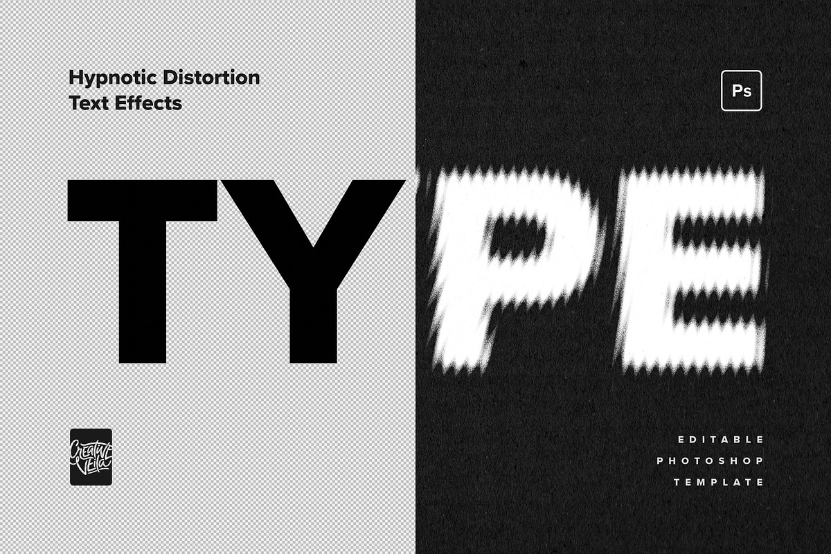 Hypnotic Distortion Text Effects, a Layer Style Add-On by veila.me (Photo 4 of 9)