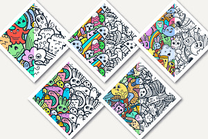 Crazy Doodle Patterns And Colorings