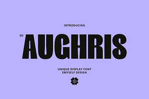 ED Aughris - Display Sans font, a Sans Serif Font by Emyself Design