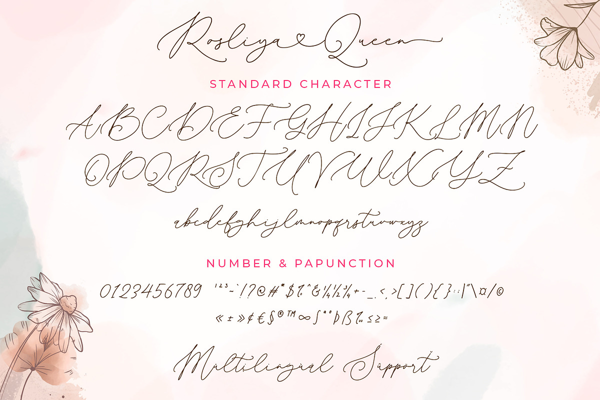 Rosliya Queen - Signature Heart Font, a Script Font by Beautypes (Photo 6 of 8)