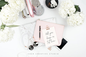 Hydrangea & Microphone Styled Image