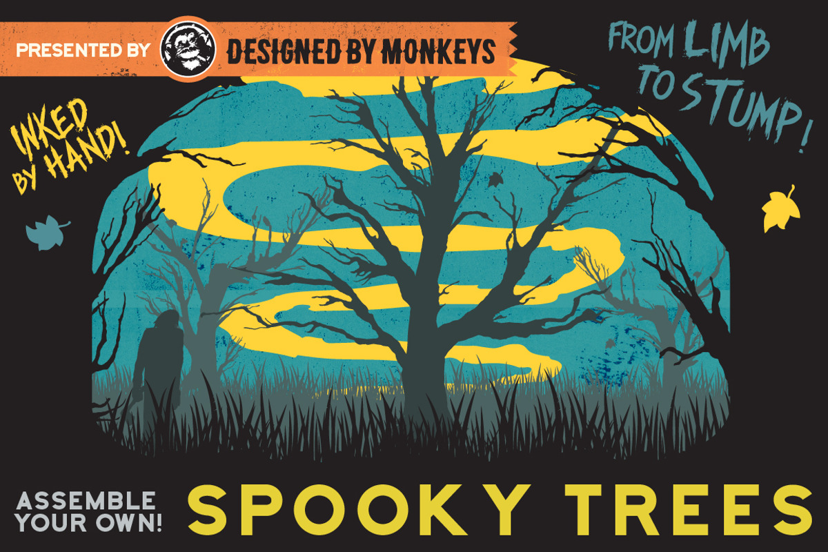 Assemble Your Own Spooky Tree Set, an Object Graphic by Designed by Monkeys (Photo 1 of 5)